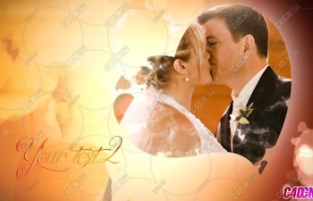 10张照片AE笔刷遮罩水彩风格情人节婚礼婚纱照相册模版下载