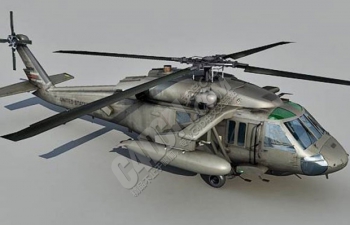 3DS格式UH60武装直升机飞机模型