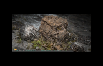 Arnold渲染器草地石头写实材质渲染