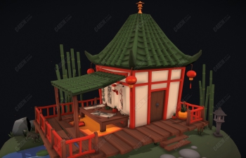 C4Dйҵķģ Chinese Painter's Little House