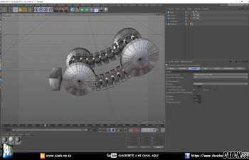 CINEMA 4D教程 ——坦克履带链条建模动画与动力学设置