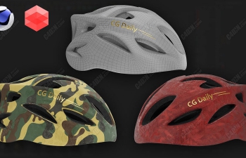 C4D超精细布线创建自行车头盔建模教程(Redshift渲染器)