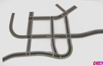 C4Dе·ʵģ City Road Layout Mockup