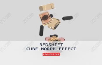 Redshift渲染器入门C4D工程 Cube morph effect