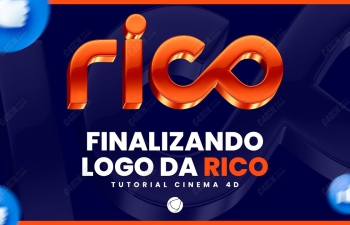 C4D3DֱƵ̳ Finalizando Logo 3D da Rico Tut