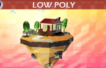 Low PolyģСģȾC4D̳ Cinema 4D Low Poly Island Tu