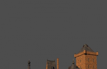C4DŷͽǱģ European medieval architecture castle model