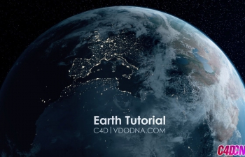 逼真写实的太空地球行星C4D教程 Realistic and realistic space planet C4D tutorial