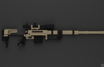 C4D M200ѻǹ-ģ Sniper Rifle m200 3d model