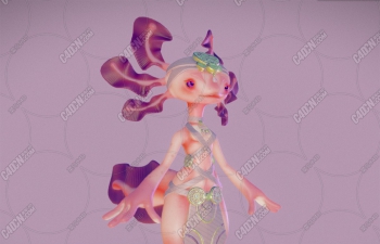 C4D+BLENDERعģ Axolotl Princess